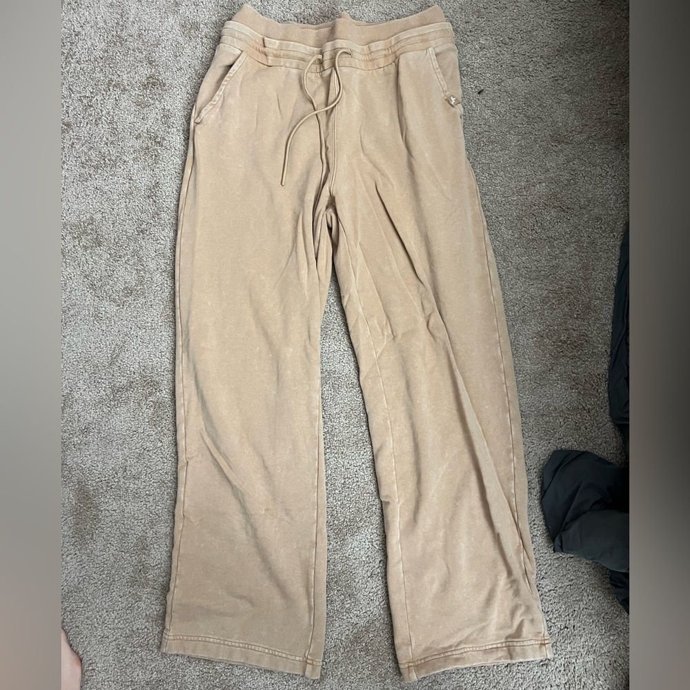 JoyLab Camel Wide Leg Sweatpants
